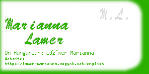 marianna lamer business card